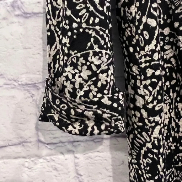 Julienne W Long Sleeve Women’s Floral Print‎ V-Neck Tunic Blouse Medium - Picture 4 of 7